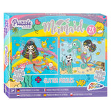 Grafix glitter puslespil sæt havfrue, 2x24 stk.