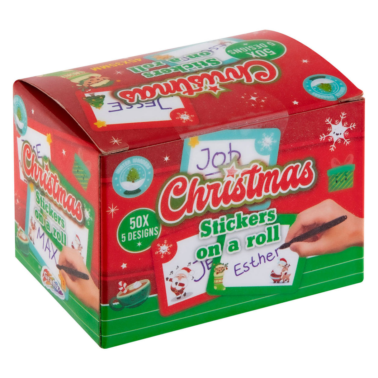 Grafix navneklistermærker jul, 50 stk.