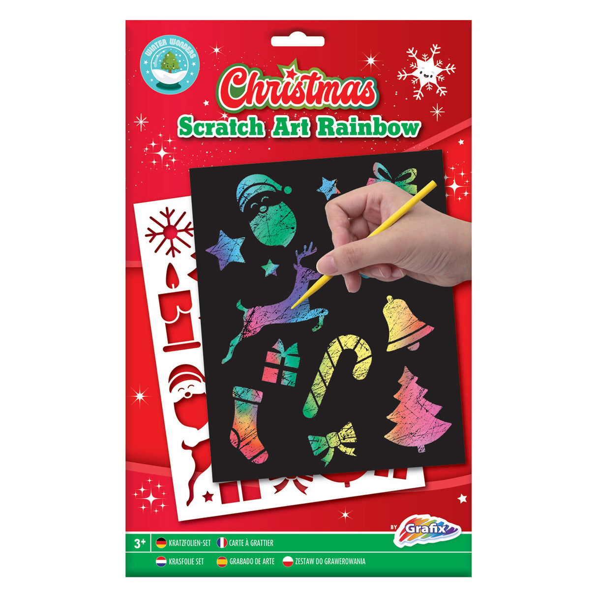 Grafix scratch art rainbow christmas