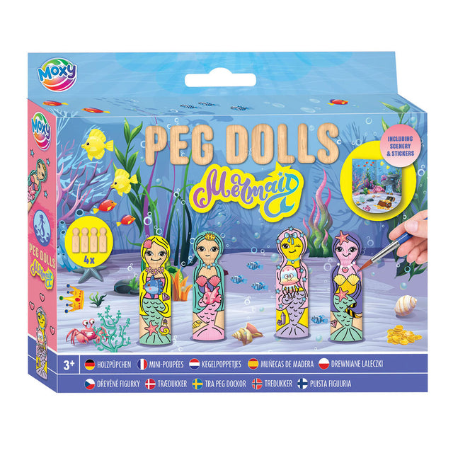 Creative Craft Group Houten Kegel Dolls Craft Set - Havfrue