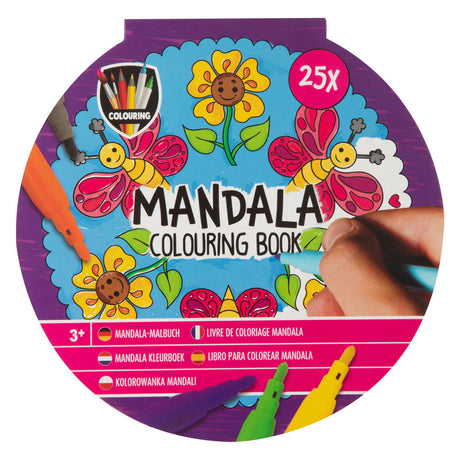 Kreativ håndværksgruppe mandala malebog, 25 farvelægningssider