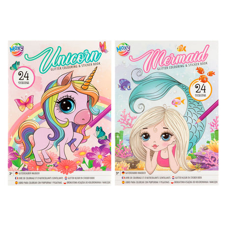 Creative Craft Group Glitter Color and Sticker Book Unicorn Mermaid