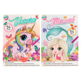 Creative Craft Group Glitter Color and Sticker Book Unicorn Mermaid