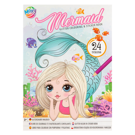 Creative Craft Group Glitter Color and Sticker Book Unicorn Mermaid