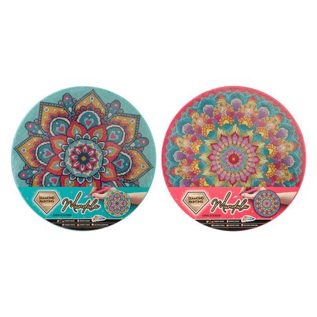 Kreativt håndværksgruppe diamantmaleri mandala lærred, 30 cm