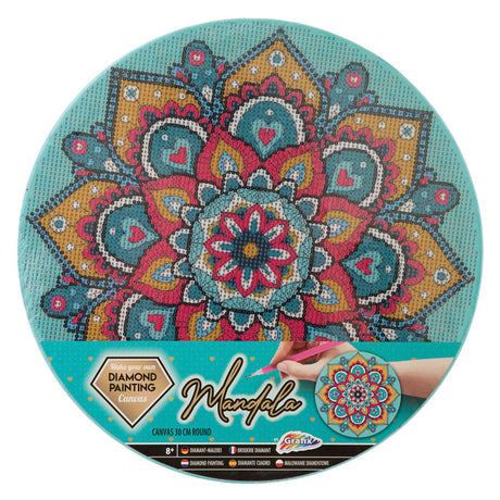 Kreativt håndværksgruppe diamantmaleri mandala lærred ø30cm