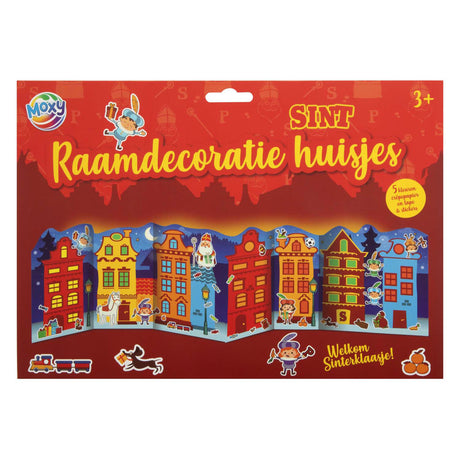 Kreativ håndværk gruppe helgen vindue dekoration huse