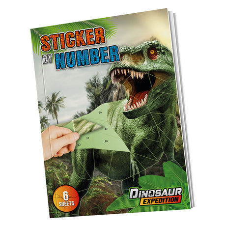 Grafix-klistermærke efter nummer dino a4 6 designs