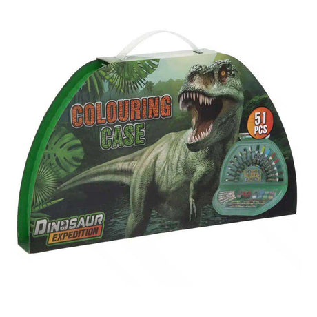 Dinosaur dino farve etui, 51 stk.