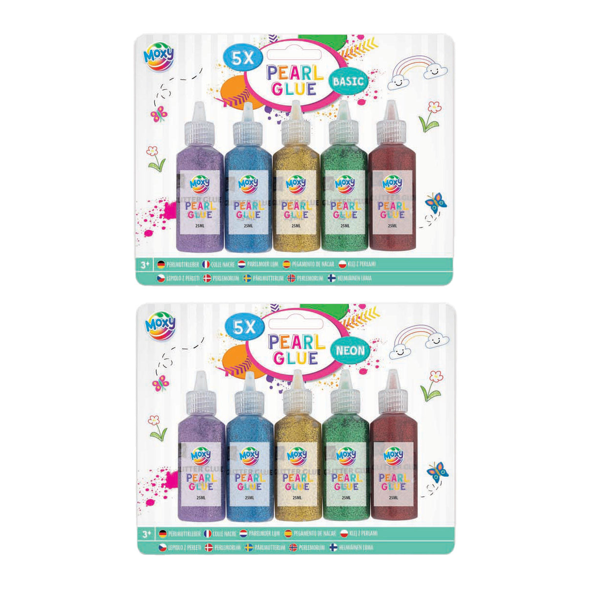 Kreativ håndværksgruppe perlemaling, 5x25ml