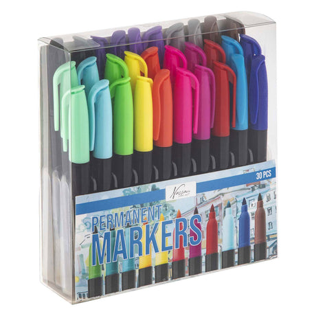 Nassau fine art permanent tusch 30stk - tuscher til plastik - tuscher til voksne - kreativ tegning - tuscher