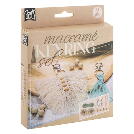 Creative craft group macrame nøgleringe, 2 stk.