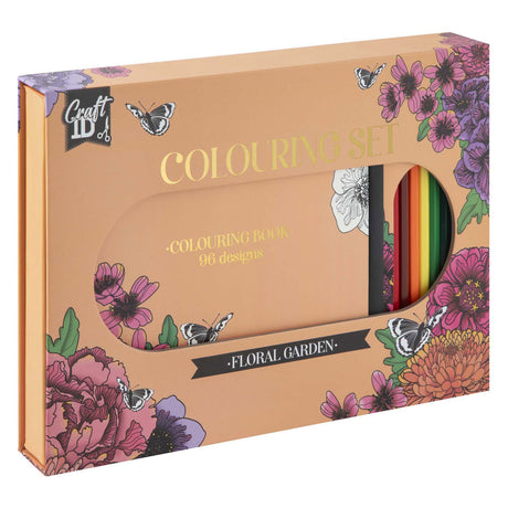 Craft id farvesæt blomster med 10 farveblyanter