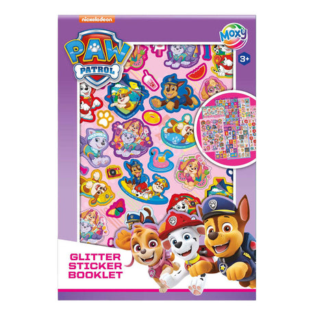 Moxy paw patrol glitter klistermærkebog - a5 størrelse 8 ark