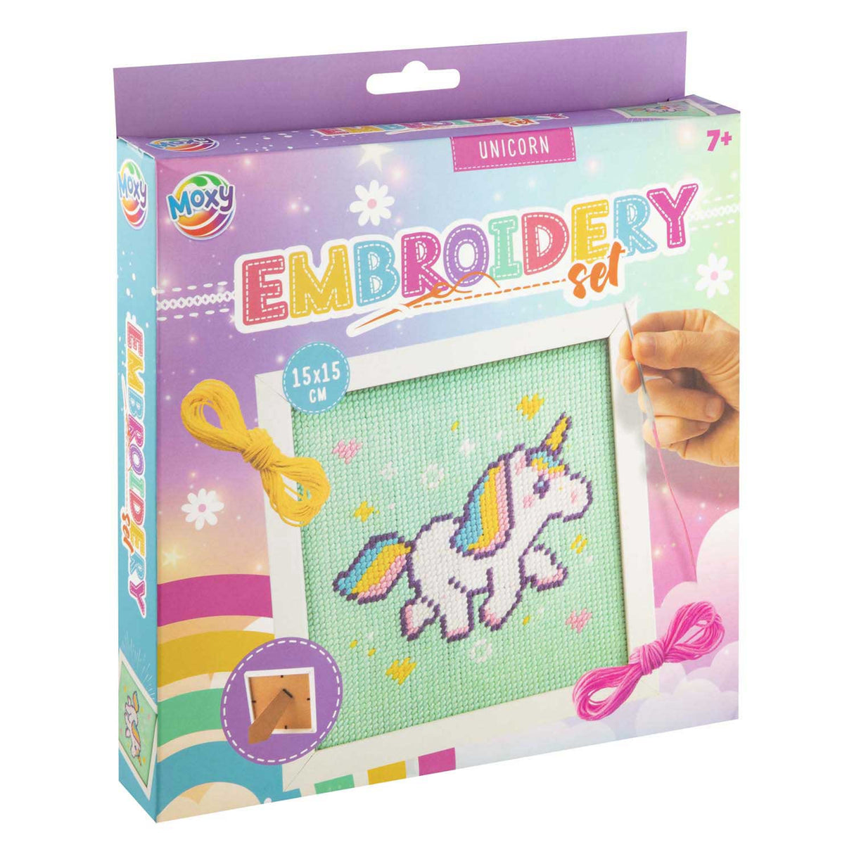 Moxy broderisæt i ramme 15x15cm