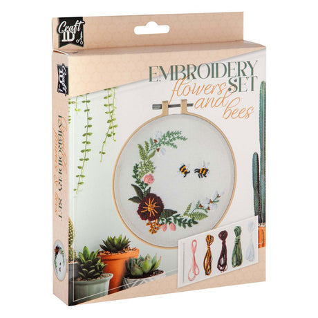 Kreativt håndværk gruppe broderi sæt blomster bier