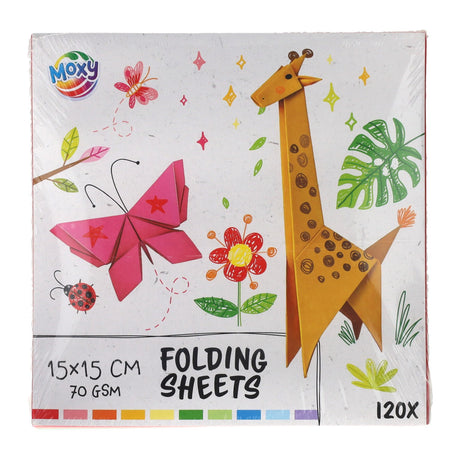 Kreativ håndværksgruppe foldeblade 15x15cm, 120 ark 10 farver