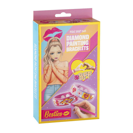 Kreativ håndværksgruppe besties diamantmalerarmbånd, 2 stk.