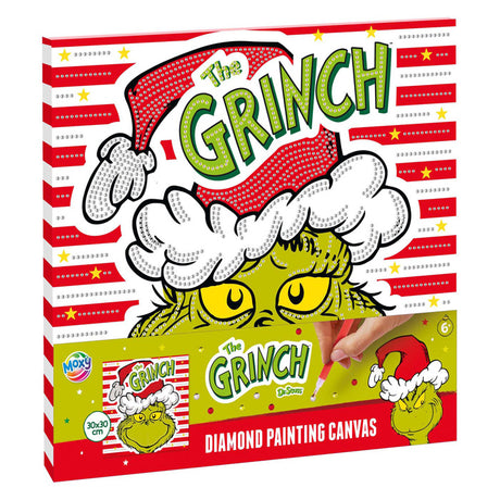 Kreativ håndværk gruppe diamant maleri lærred grinch - 30x30cm