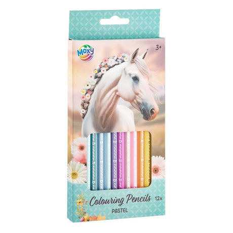 Umærket sans marque hestekollektion - farveblyanter - pastel - 12 stk