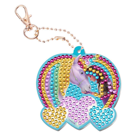 Moxy unicorn academy diamantmaleri nøglering - 20,5x7,5 cm