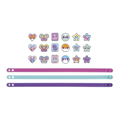 Totum mini mymy kawaii schuifarmbandjes maken - 3 stuks - met 18 dierenbedels - speelgoed kinderen - knutselen - voor meisjes - ook voor kleuters - vanaf 3 jaar