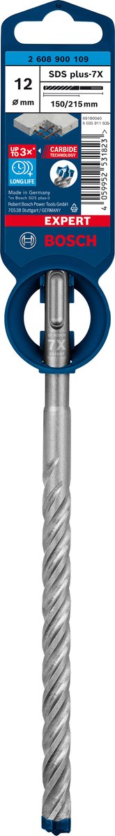 Bosch expert sds plus-7x borehammer 12 x 150 x 215 mm