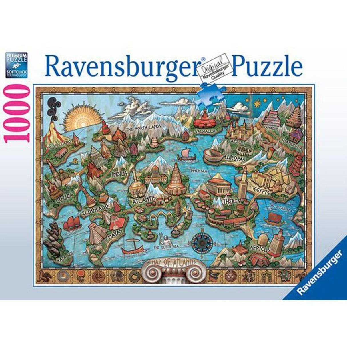 Ravensburger puslespil 1000 brikker mystiske Atlantis