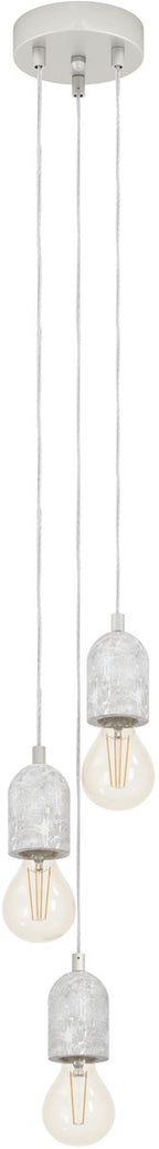 Eglo silvares - hanglamp - 3 lichts - grijs