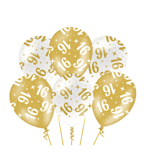 Paperdreams fancy party ballonnen - 16 - pak a 6 stuks latex geschikt voor helium