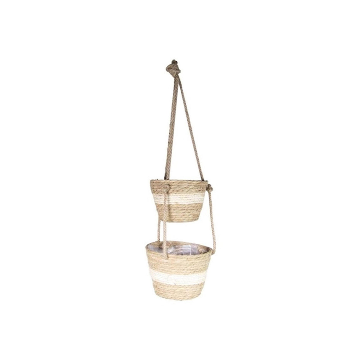 Bela arte hængekurve ø19xh14cm + ø22xh17cm total højde 75cm med plastikforing