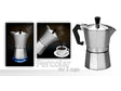 Excellent houseware espressokan percolator voor 3 kopjes