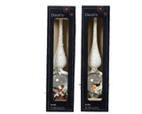 Decoris spidsfugle lavet af glas dia8cmx31cm