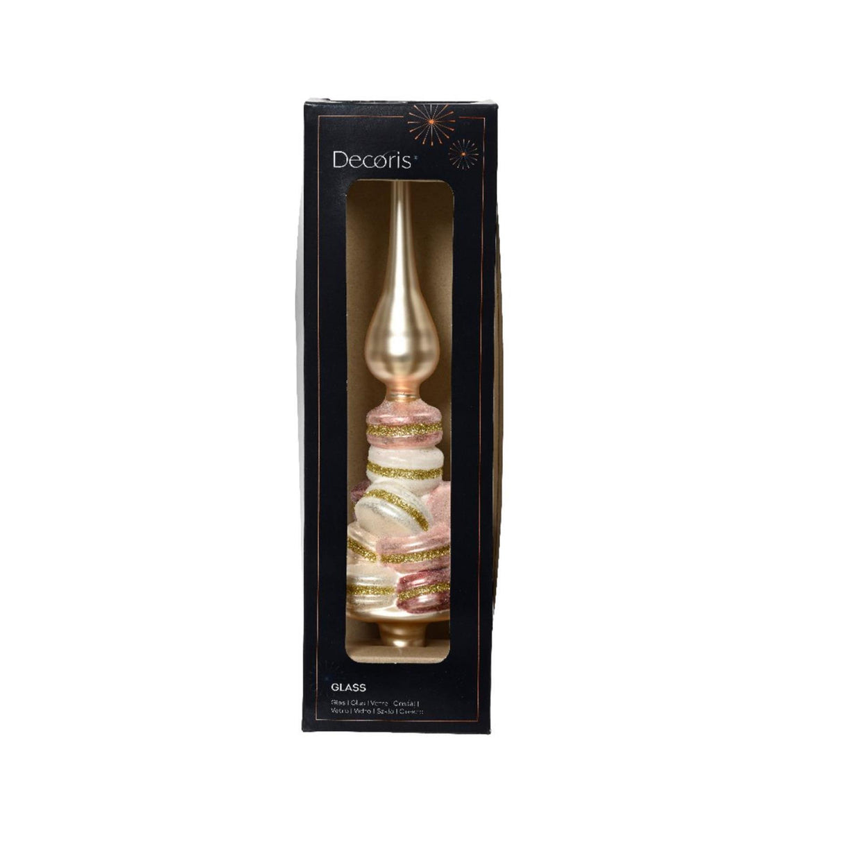 Decoris top med macarons glas ø8xh29,5cm