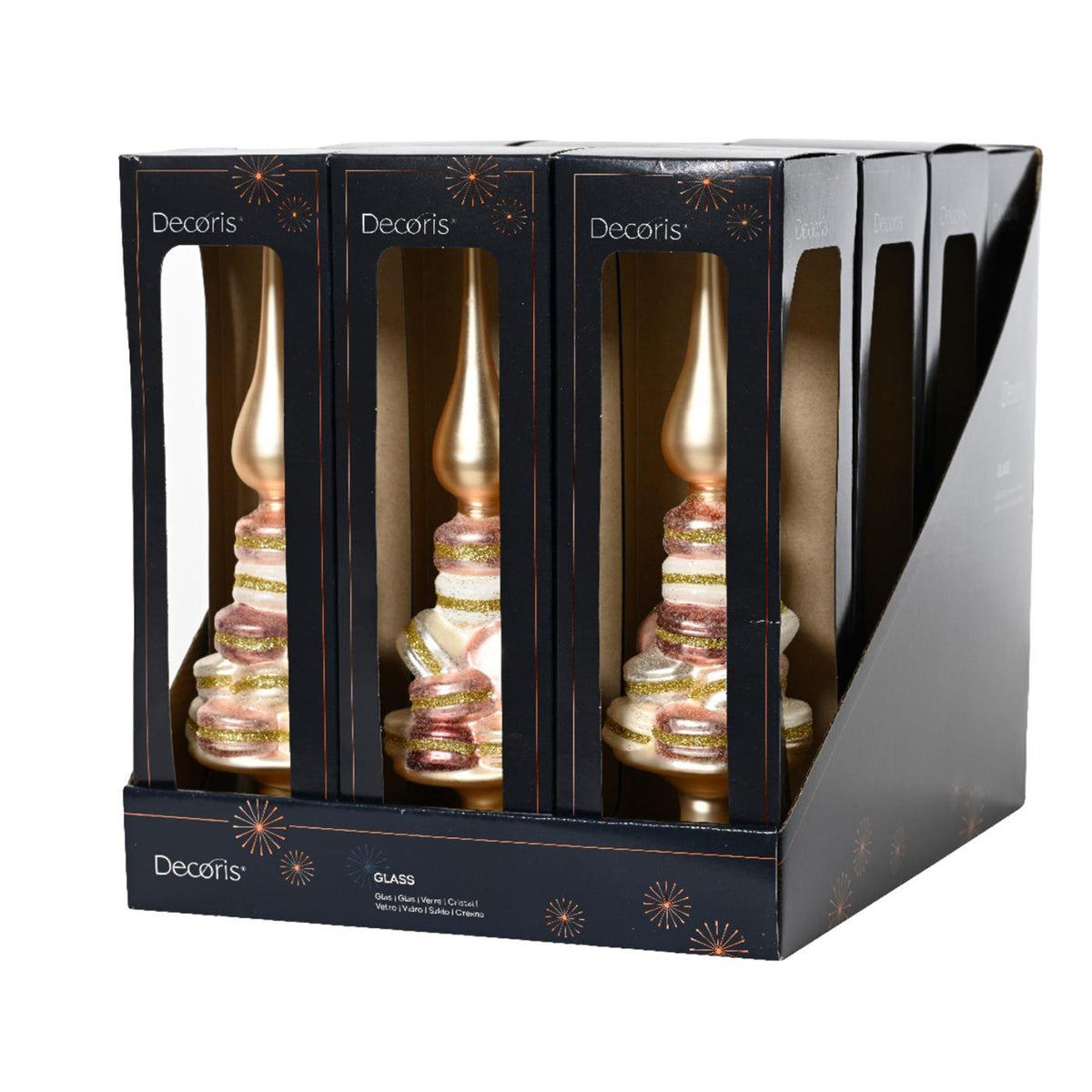 Decoris top med macarons glas ø8xh29,5cm