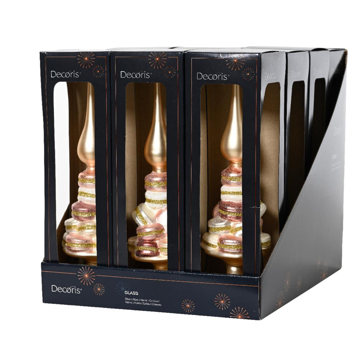Decoris top med macarons glas ø8xh29,5cm