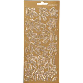 Klistermærker, kviste, ark 10x23 cm, guld, 1 ark