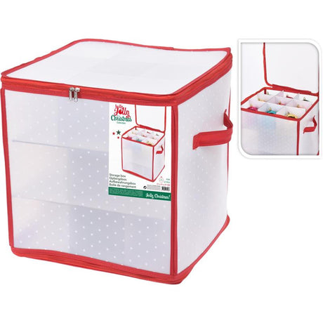 Home styling opbevaringsboks til julekugler 27 rum 31x31x31cm