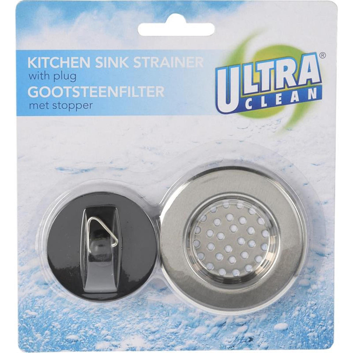 Fremragende husholdningsartikler ultra rent vask si rustfrit stål (dia.6.5) med gummiprop (4,5 cm)