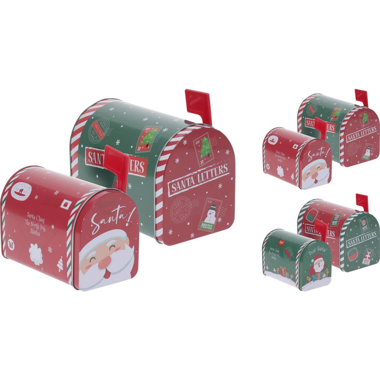 Home styling kerst voorraadblik set van 2 2 assorti
