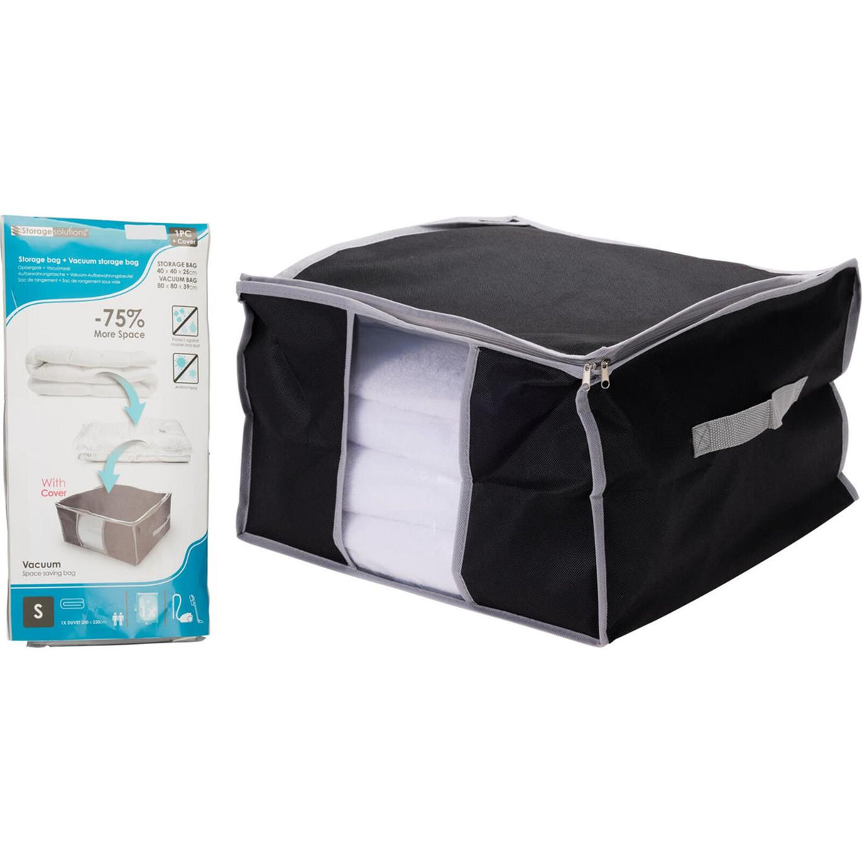 Storage solutions opbergzak 40x40x25cm met vacuã¼mzak 80x80x39cm