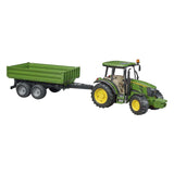 Bruder John Deere traktor 5115 m med trailer 1:16