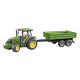 Bruder John Deere traktor 5115 m med trailer 1:16