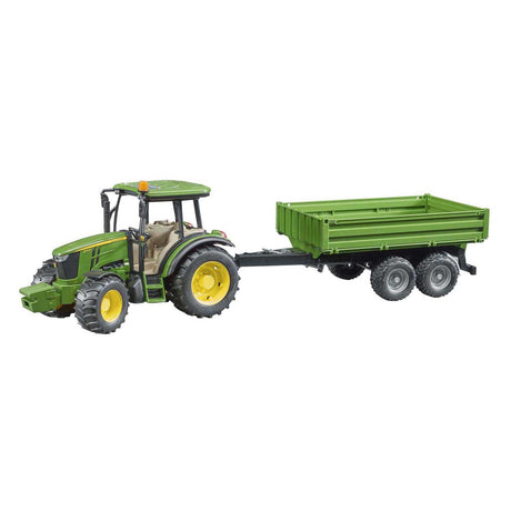 Bruder John Deere traktor 5115 m med trailer 1:16