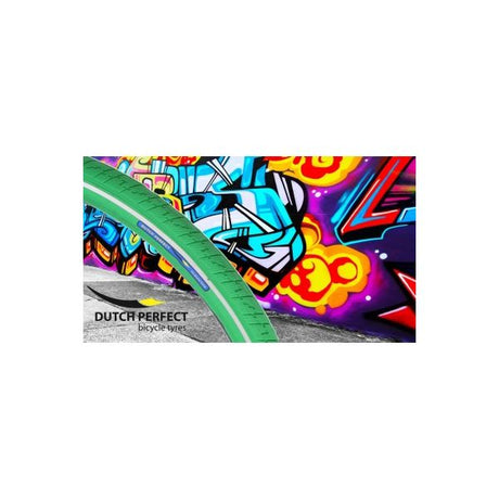 Dutchperfect Dæk af hollandsk perfekt 28 x 2,00 50-622 Ingen puncure - Grøn med refleksion