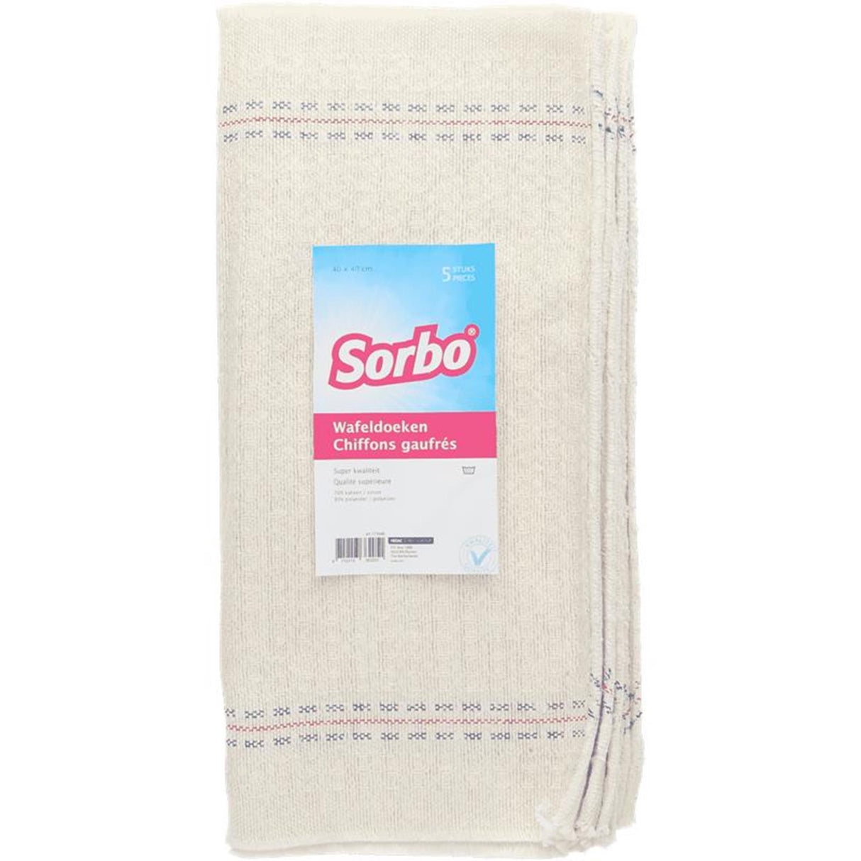 Sorbo vaffelklude 40x40cm, pakke med 5 stk
