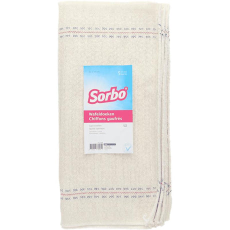 Sorbo vaffelklude 40x40cm, pakke med 5 stk