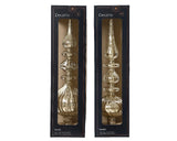Decoris peak antique lavet af glas sølv dia.9x35cm i 2 udgaver