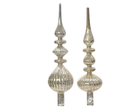 Decoris peak antik glas sølv h35cm