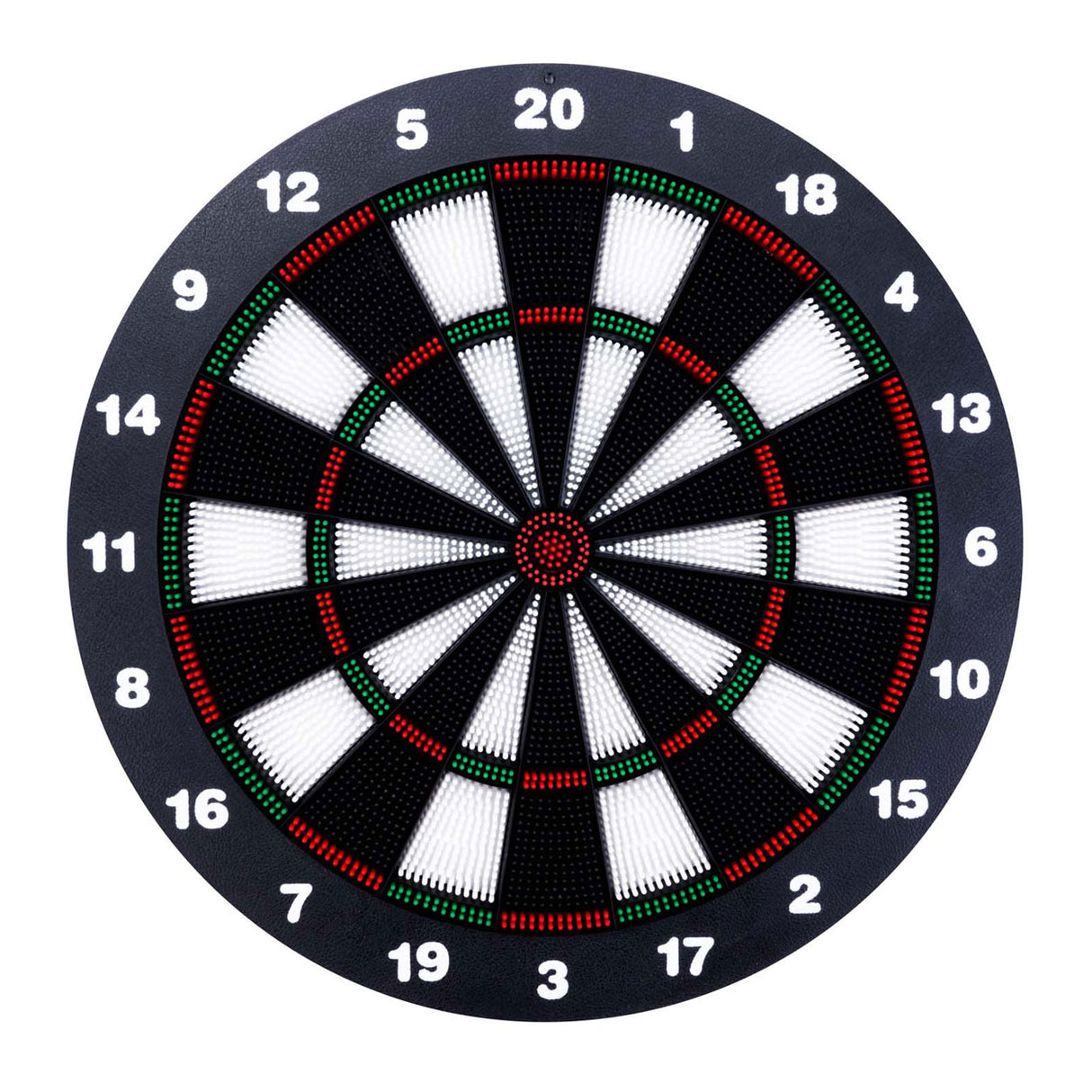 Longfield børnevenlig dartskive - ø 42 cm - inklusiv 2 sæt softip dart 18 gram - sikker dartskive til børn - børnesikkerhed -